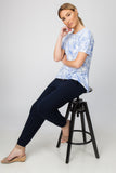 DROP HEM TOP - BLUE PALM PRINT - Sha-de
- 4