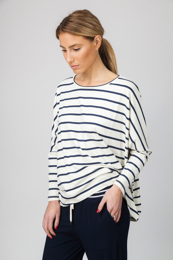DOLMAN TOP - CREAM/INDIGO - Sha-de
- 1