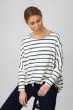 DOLMAN TOP - CREAM/INDIGO - Sha-de
 - 2