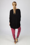 DROP CROTCH PANT - WATERMELON/BLACK PALM PRINT - Sha-de
- 3