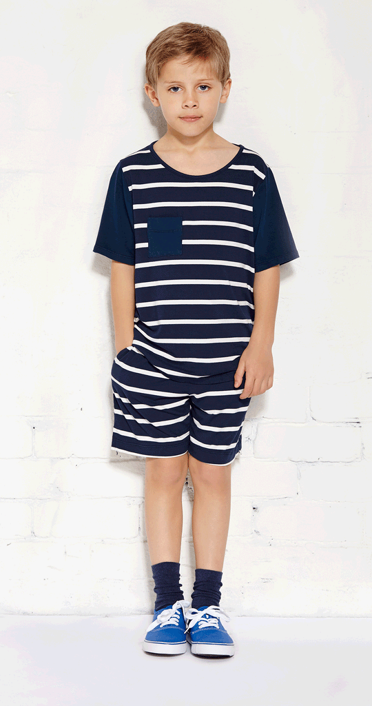 COPS AND ROBBER SHORT- INDIGO/CREAM - Sha-de
- 1