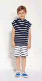 COPS AND ROBBER SHORT- CREAM/ INDIGO - Sha-de
- 1