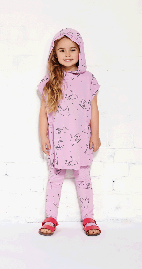 DUCK DUCK GOOSE TIGHTS- PRINTED ORCHID - Sha-de